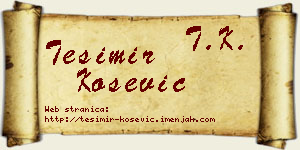 Tešimir Košević vizit kartica